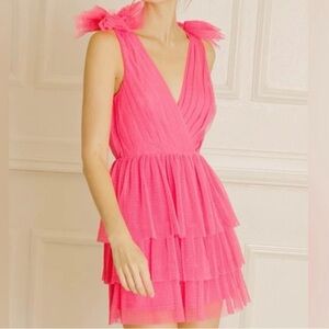Bright pink tulle dress NWT